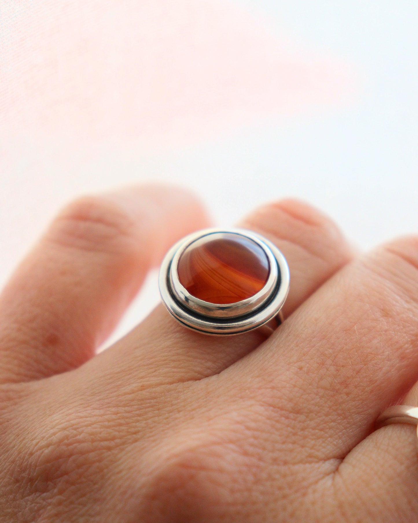 Anillo ENRAIZAR | Ágata roja | talla 14 ES