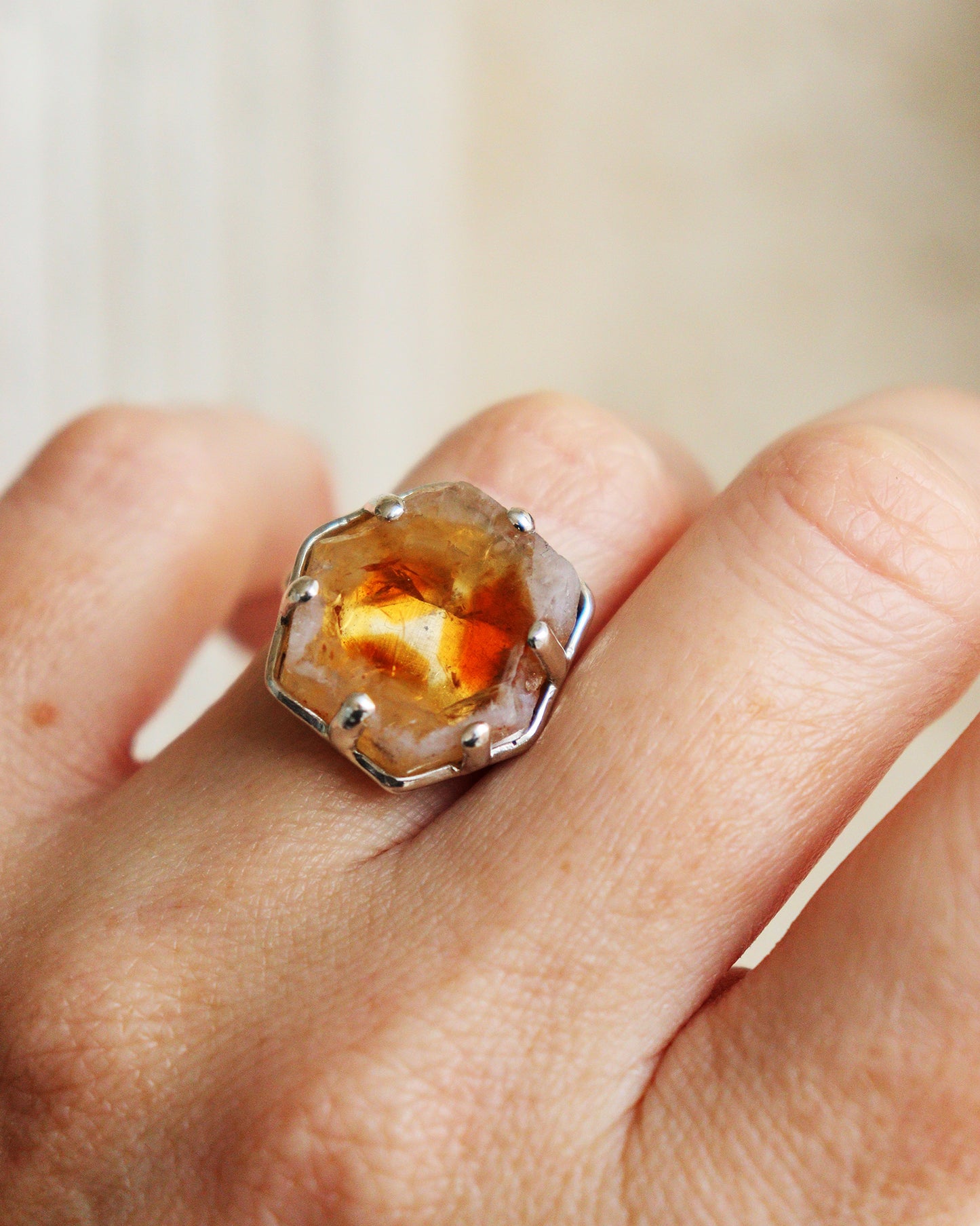 Anillo RODAJA DE CITRINO