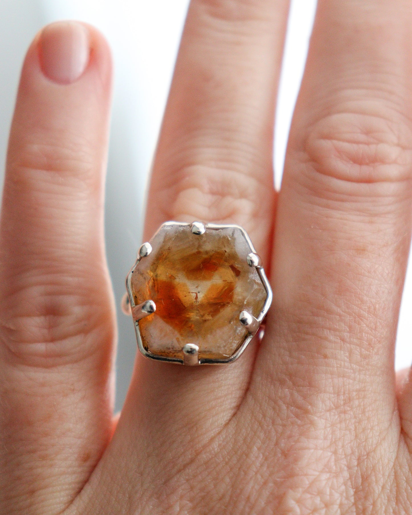 Anillo RODAJA DE CITRINO