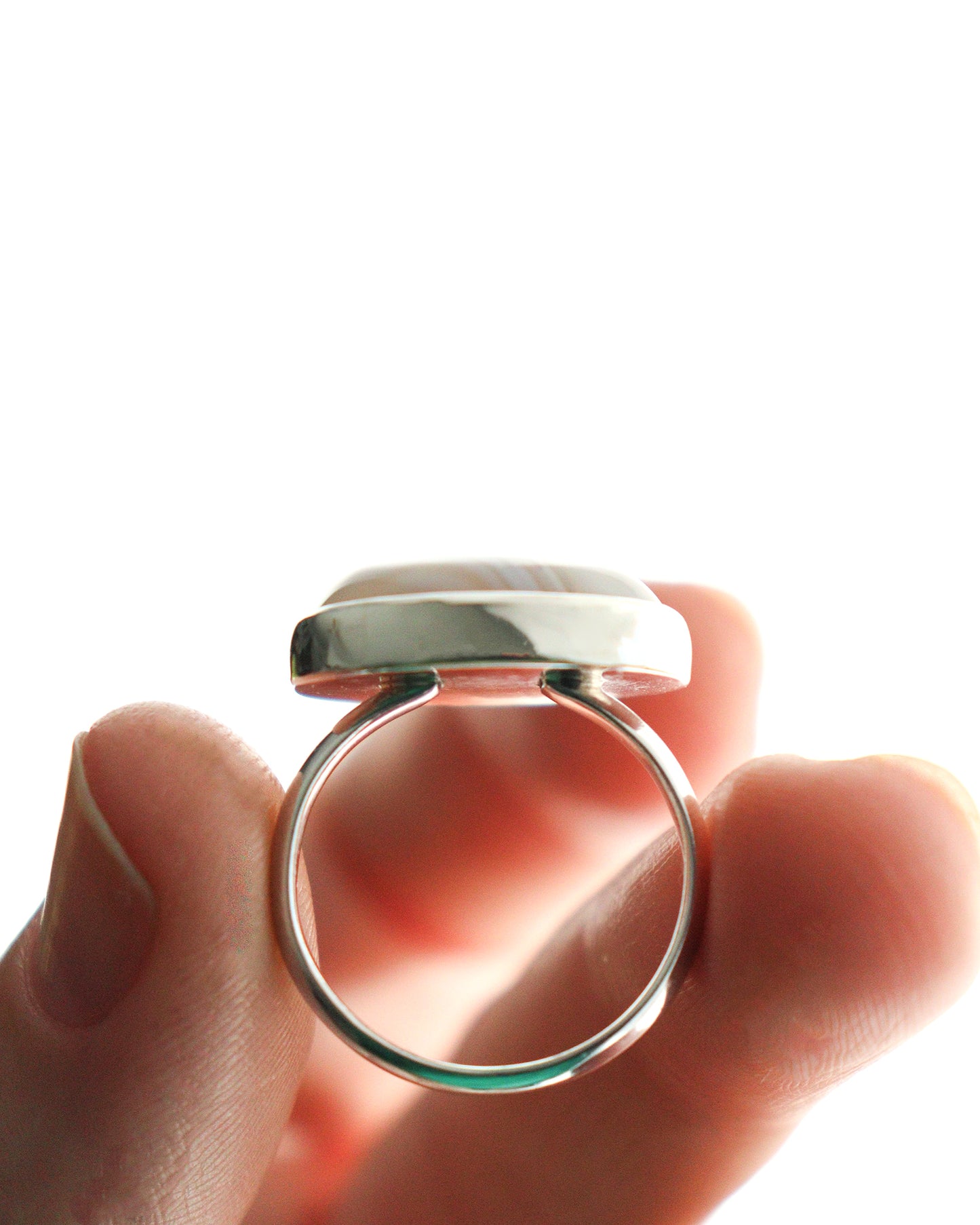Anillo SAND | Ágata blanca