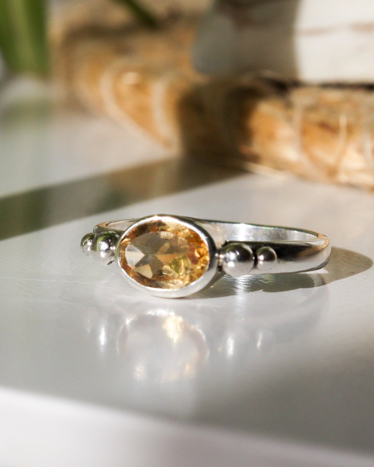 Anillo AQUA | Citrino facetado | si lo quieres por encargo, ¡escríbeme!