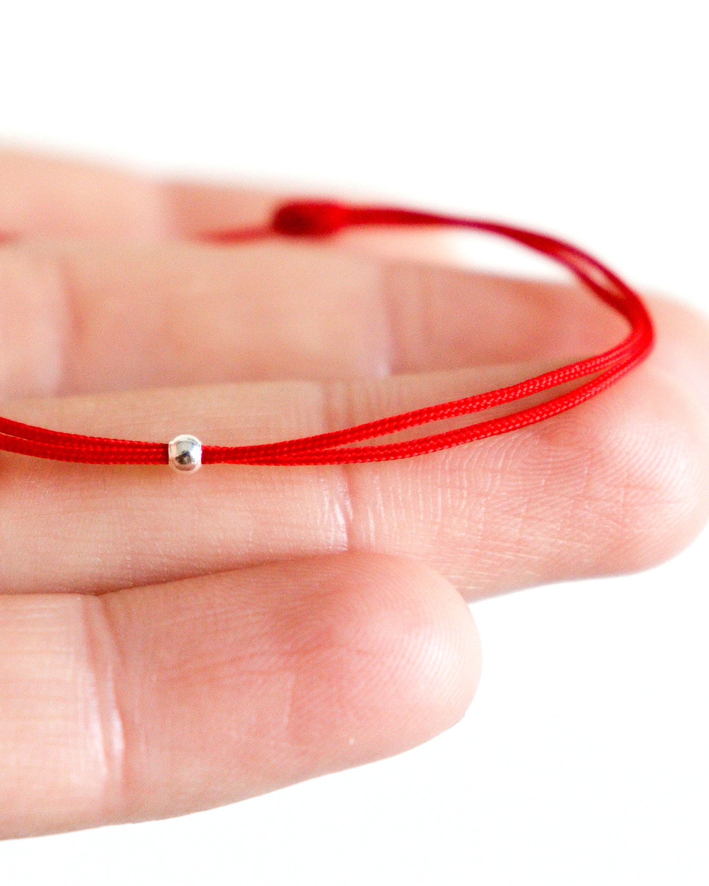 Pulsera de HILO ROJO - plata de ley