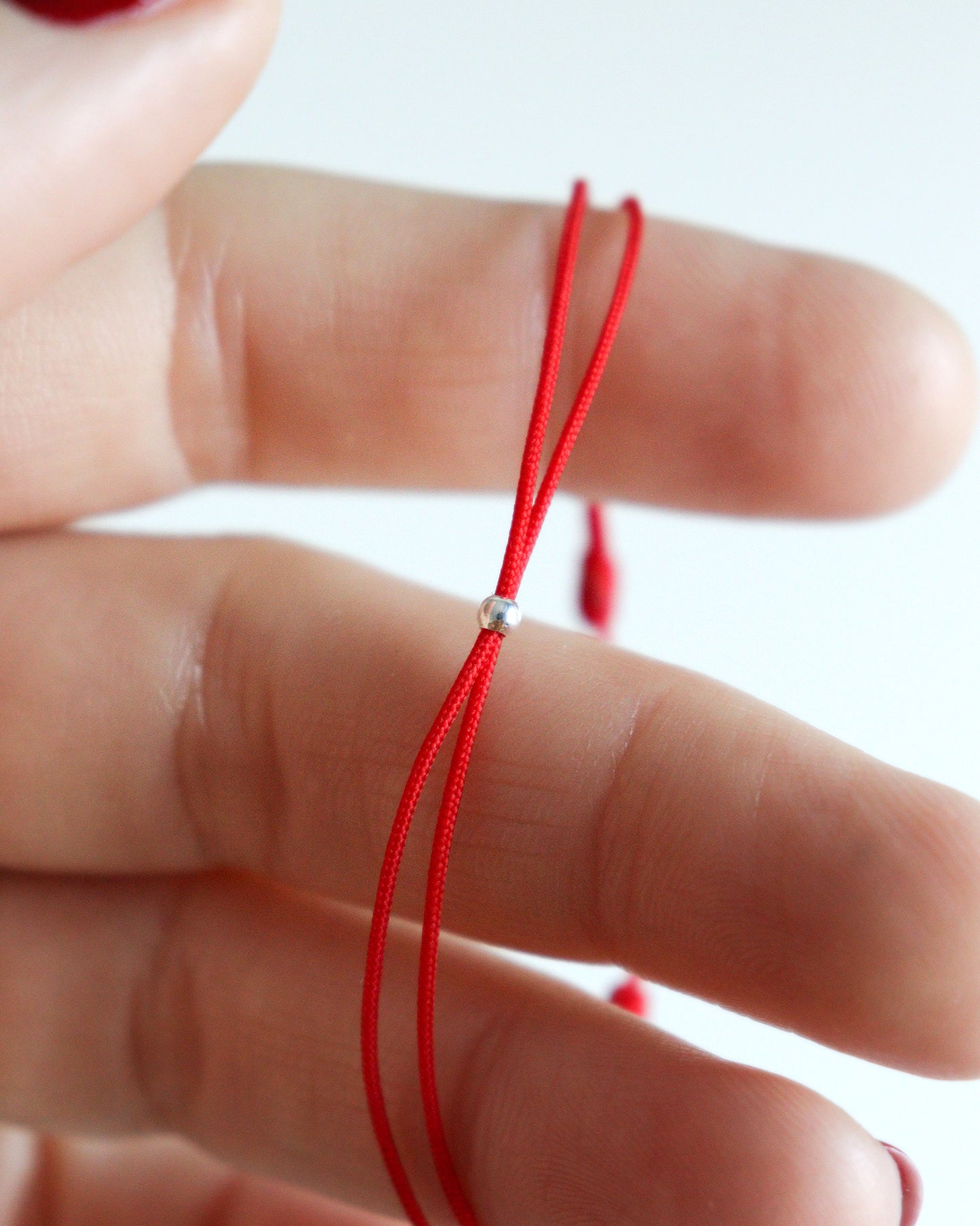 Pulsera de HILO ROJO - plata de ley