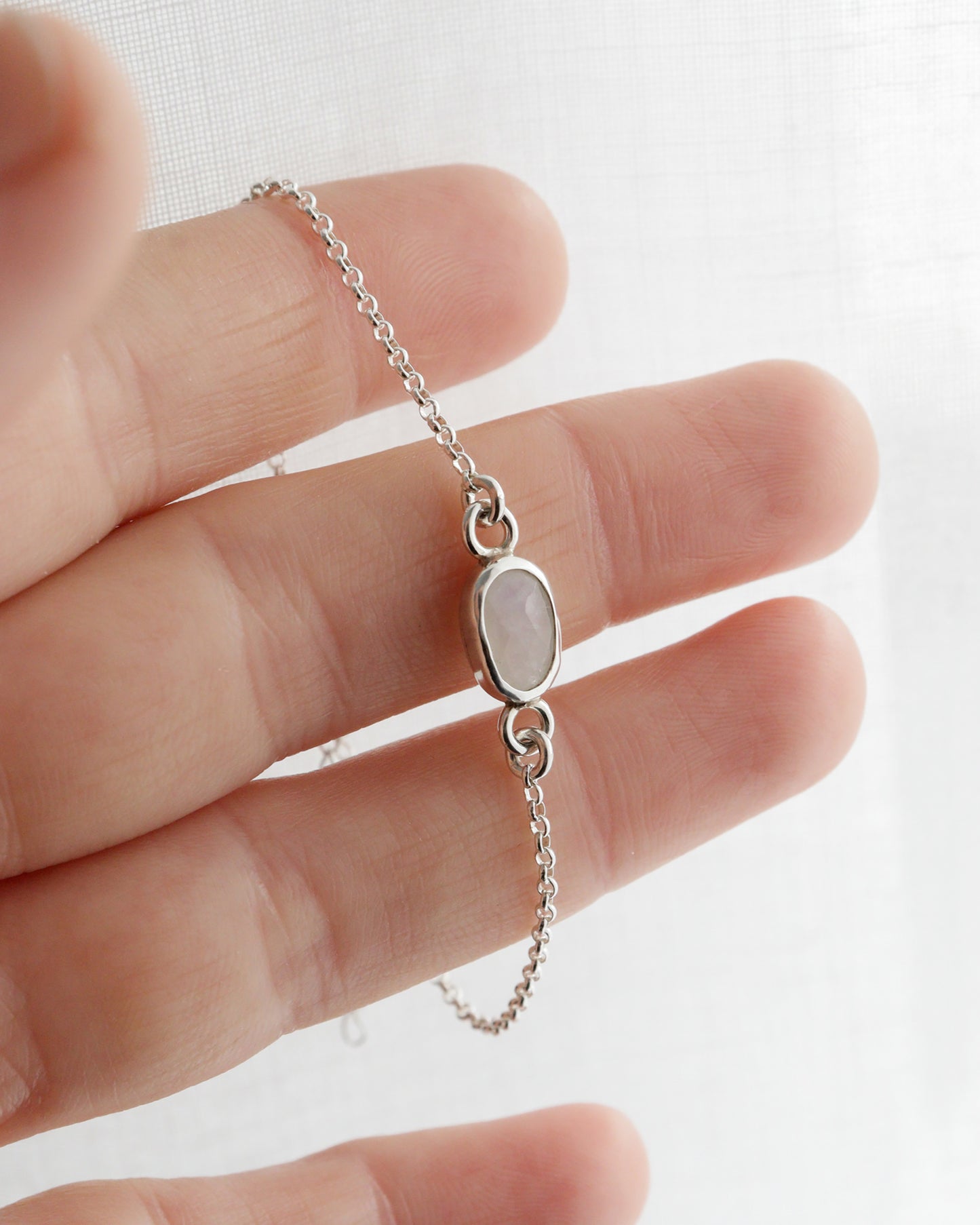 Pulsera PIEDRA LUNA FACETADA