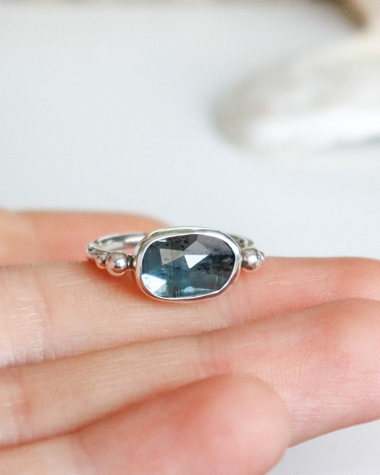 Anillo AQUA | Cianita musgo