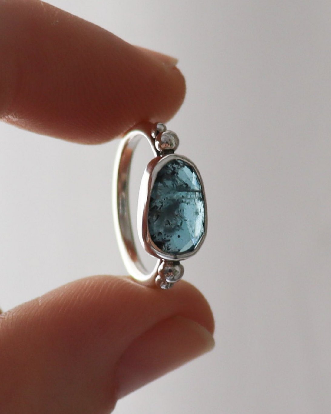 Anillo AQUA | Cianita musgo