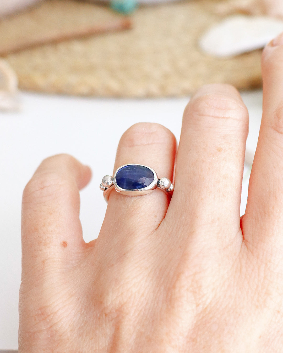 Anillo AQUA | Cianita azul