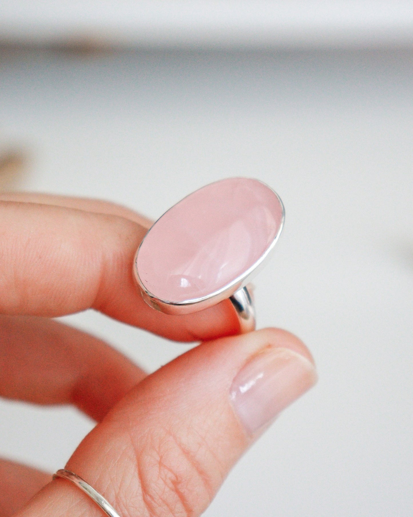 Anillo AMOR | Cuarzo rosa