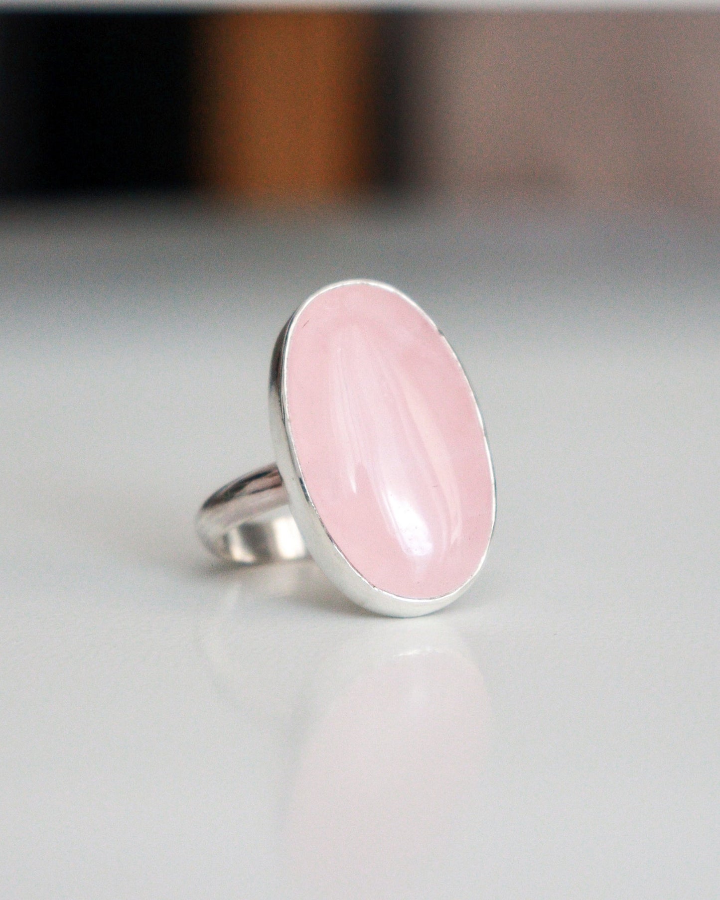 Anillo AMOR | Cuarzo rosa