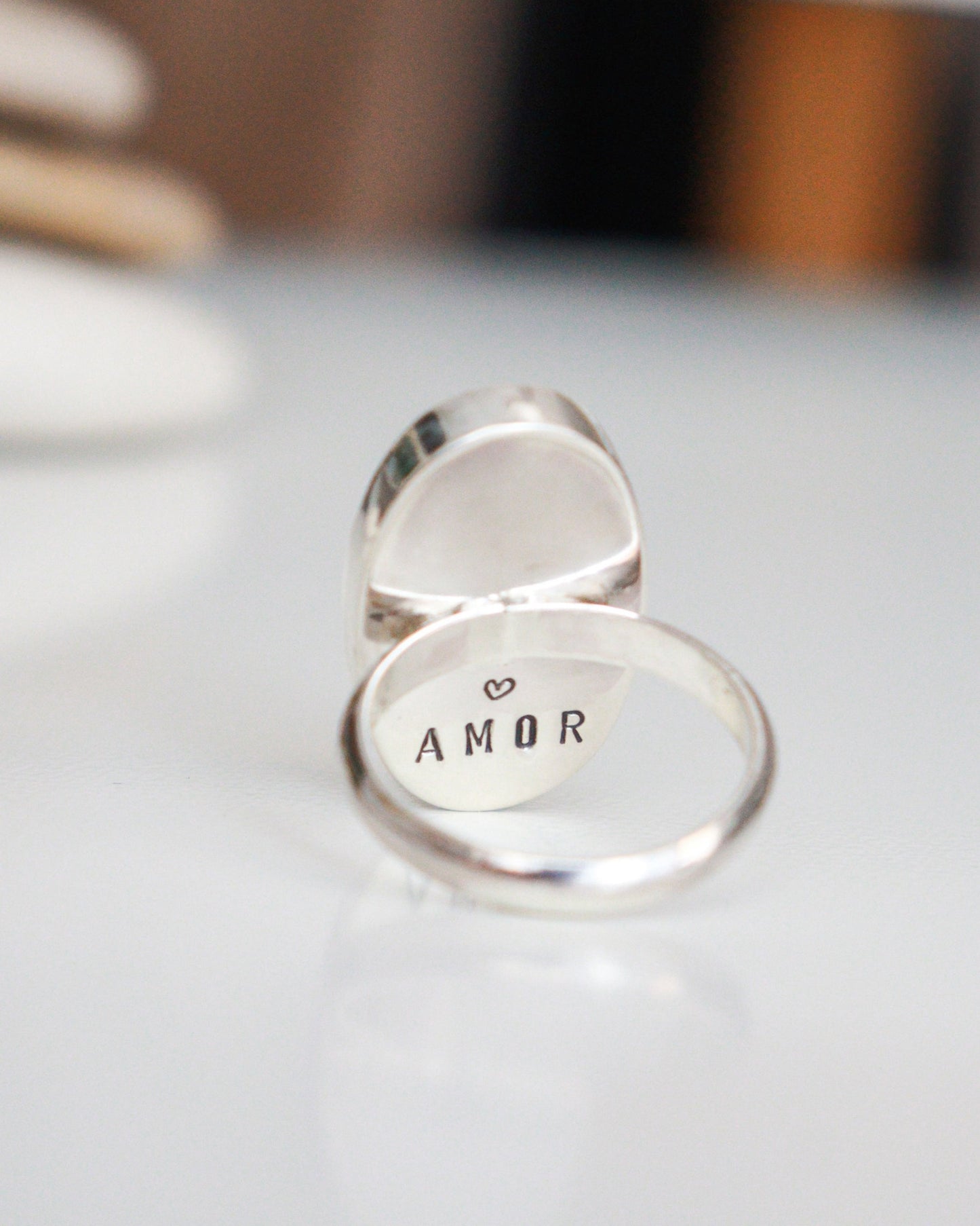 Anillo AMOR | Cuarzo rosa