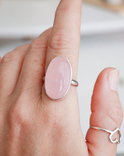 Anillo AMOR | Cuarzo rosa