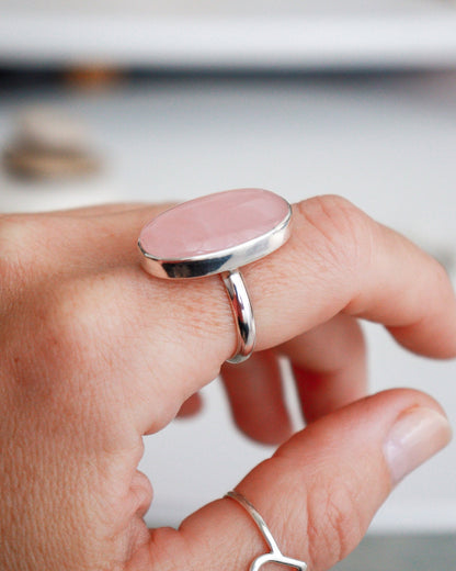 Anillo AMOR | Cuarzo rosa