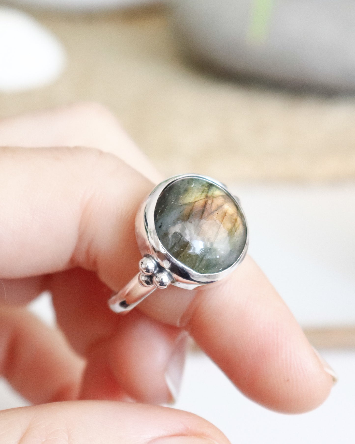Anillo AQUA | Labradorita