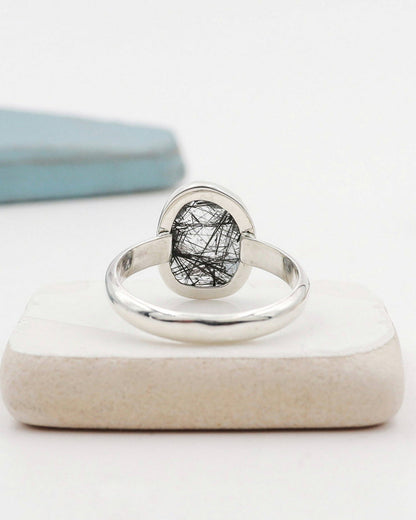 Anillo CUARZO TURMALINADO