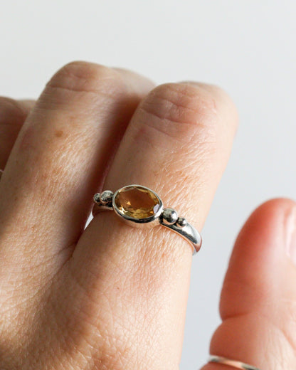 Anillo AQUA | Citrino facetado | si lo quieres por encargo, ¡escríbeme!