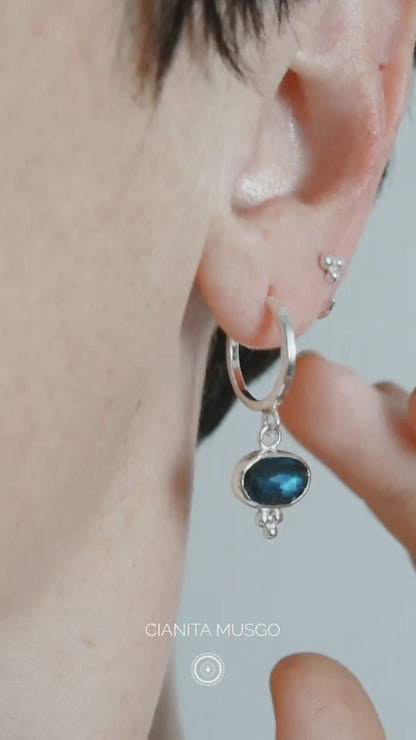 Pendientes AQUA • Cianita Musgo