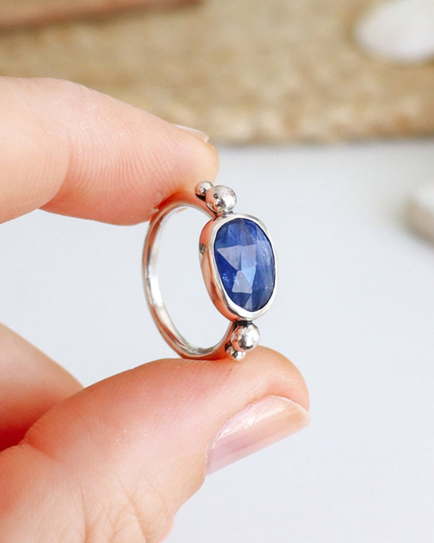 Anillo AQUA | Cianita azul